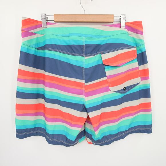 SAXX Betawave Swim Trunks Multicolor Striped Board Shorts Quick Dry Size 36 NWT - Picture 10 of 10